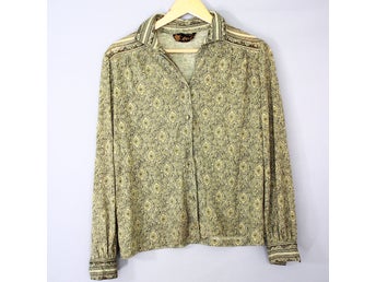 Max Mil Vintage 70-Tal Bohemisk Blus Storlek 38
