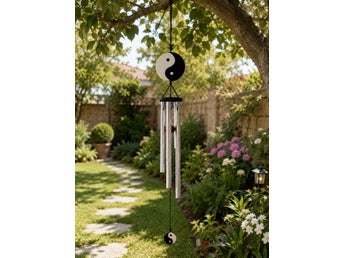 Vindspel Yin Yang – från Bali – H 75 cm