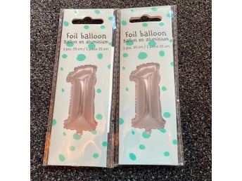 FolieBallonger nummer 1, silver, 35 cm.
