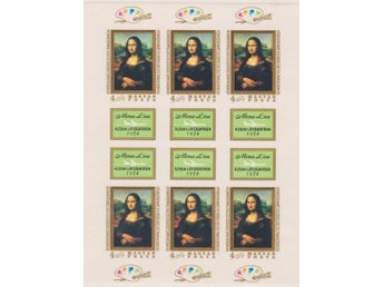 1974.- Ungern - MONA LISA - MNH/** - B - besök i Asien komplett frimärksark