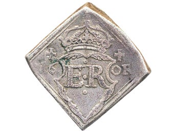 Erik XIV - 16 Öre klipping 1565 - Gråmunkeholmens myntverk - Kors över valören