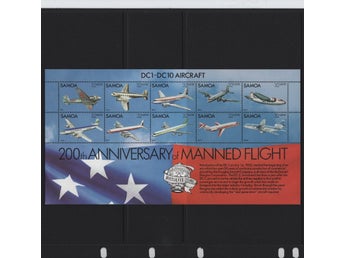 Samoa 1983 Flygplan DC1-DC10 10v i block