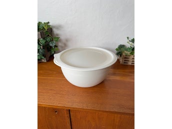 Tupperware Oval Vit Skål Thermo-Duo