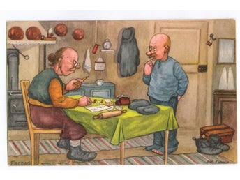 Vykort Jac Edgren - Fredag