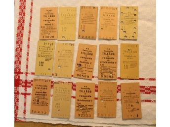 ÄLDRE BILJETTER 1960 TALET , TILLÄGG