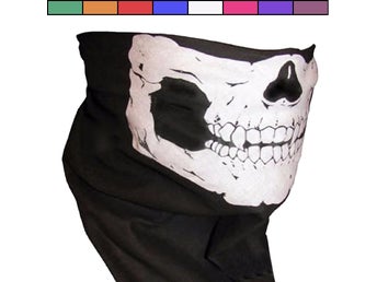 Dödskallemask - Buff - Paintball - Scarf - Bandana - Halsduk - Skidmask
