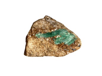 Smaragd - Rå kristall i moderberg - Mineralspecimen - Panjshir Afghanistan