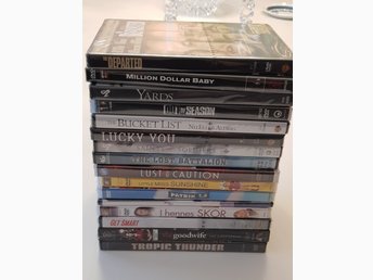 16 inplastade DVD-Filmer - Blandade Titlar