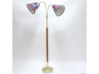 UNDERBAR GOLVLAMPA SVEDALA MED SKÄRMAR POTTERY STIG LINDBERG