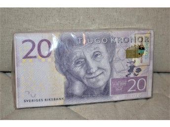 20 kr servetter 10st 20kr Astrid Lindgren Pengar Låtsas Ny 16,5*8,5cm Ny