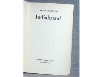 Artur Lundkvist, Indiabrand. Fotoillustrerad