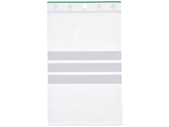 Blixtlåspåsar 80x120mm med skrivfält 100st zip-påsar