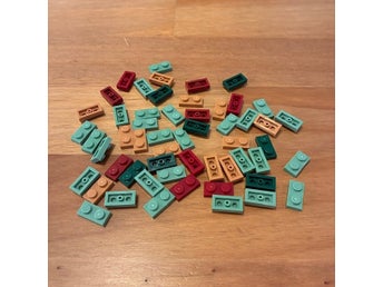 Lego 1x2 plattor i olika färger, 55st