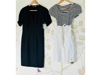 Ny! Unik Number one by KappAhl Vintage 90-00-tal/Italy viskos Klänning retro/ 36