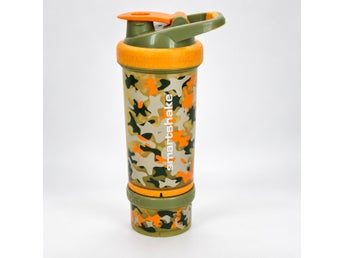 Smartshake shaker med kamouflagemönster och löstagbart förvaringsfack