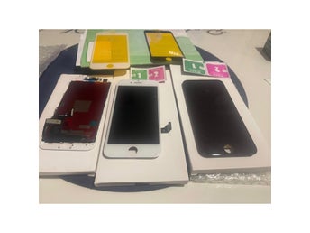 1 st ny - iPhone 8 plus Skärm Display Med Glas & heltäckande härdatglas
