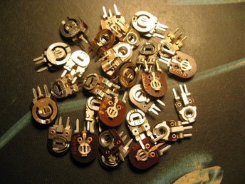 Trimrar, stående 100 ohm-470kohm, 28st