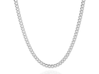 3,5 mm Moderiktigt Halsband i Rostfritt Stål, 51 cm Lång