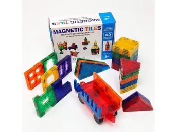 Magnetic Tiles 60 delar – Pedagogisk STEM Leksak