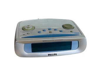 Vintage AJ3431/00 Klockradio Grå Testad Fungerar Väckarklocka