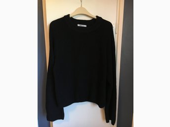 Stickad tröja, vida ärmar, svart, Gina Tricot, storlek L Stickad tröja, vida ärmar, svart, Gina Tricot, storlek L