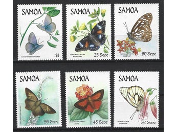 Samoa 1986 Fjärilar insekter 6v