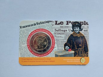 Belgien 2 euro 2023 Kvinnlig rösträtt [coincard]