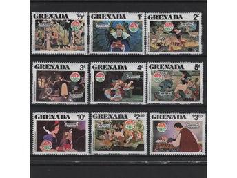 Grenada 1980 Disney Jul Snövit 9v +1v i block