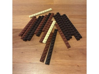 LEGO plattor i brunt, mörkbrunt och beige 18st