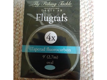 Taperad knutlös flugtafs 4x oval 9’ (2,7 m) TaperaD fluorocarbon