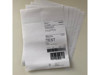 TRANSPORTETIKETT / FRAKTSEDLAR A4 - FUNKAR MED VANLIGA SKRIVARE - 16 ETIKETTER!