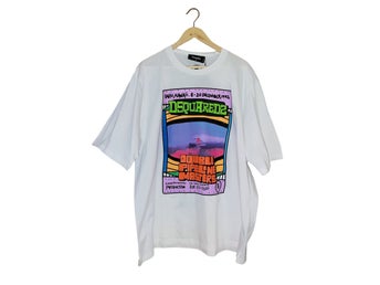 Helt Ny/Oanvänd - DSQUARED2 - T-Shirt - Vit - Storlek XL