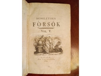 Homiletiska Försök Vol. V. utgiven av Magnus Swederus i Uppsala, 1783