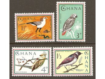 Ghana Fåglar Mi 199, 201-02, 204 xx
