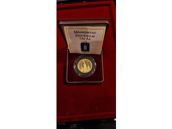 2000 kr Minnesmynt - Stockholm 750 år 2002 - originaletui