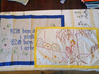 Vackert broderi för applikation sy hobby väska kudde broderade blå grön retro Vackert broderi för applikation sy hobby väska kudde broderade blå grön retro