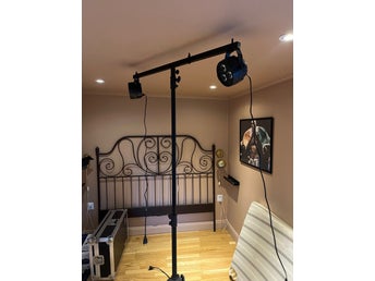 Ljusstativ med 2 LED-lampor
