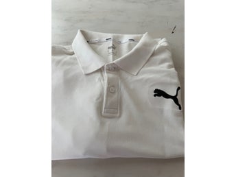 Puma vit pikétröja, storlek XL