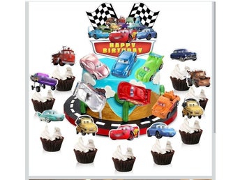 Bilar dekorationer, Blixten Mcqueen Tema Disney Cars Födelsedag