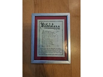 Bödelstaxa från år 1738