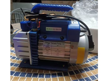 4CFM 1/4HP Kylvakuumpump, anti-olja-backflow design, med kompletta tillbehör
