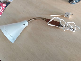Sänglampa med flexibel arm och väggfäste - 40/50 talet - Retro