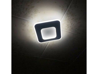 24W 26*26CM modern akryl fyrkantig LED-taklampa, trefärgad belysning
