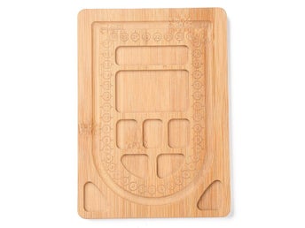 Designbräda i Bambu för smyckesdesign med pärlor 18x14x1cm, 1st