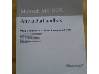 Användarhandbok Microsoft MS-DOS Samlarsaker Retro