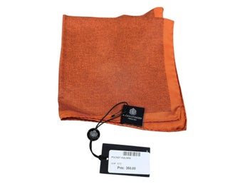 A Christensen Näsduk Herr 100 Silke Orange Ficknäsduk Elegant Accessoar