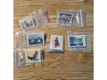 Oöppnade Frimärken pins - Vintage