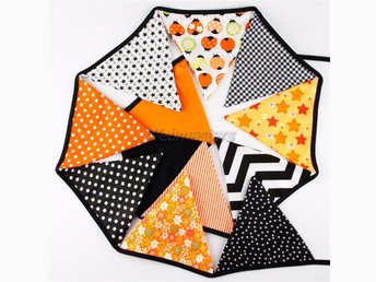 Virkade vimplar / virkat / inredning / dekoration / shabby chic /
