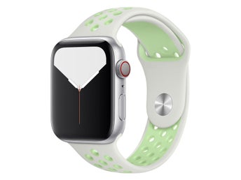Sportband 44/45/46/49mm (M/L) Apple Watch Armband - LJUSGRÅ / LIMEGRÖN