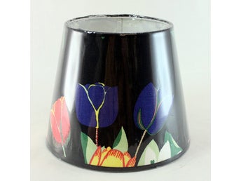 LAMPSKÄRM SVART TULPAN TYG SVENSKT TENN JOSEF FRANK D20 - 5